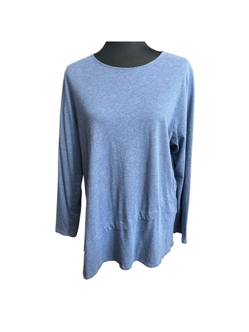 J. Jill Shirt Size XL Blue PureJill Layered Asymmetrical Tee Women Long Sleeve